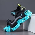 thumbnail image 6 of CAUYDY Boys Sandals Kids Open toe Athletic Sport Sandals Adjustable Strap Summer Outdoor Hiking Beach Water Shoes for Little Big Kid(L101-Mint Green,13.5), 6 of 9
