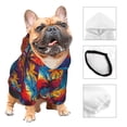 thumbnail image 3 of Balery Colorful Hawaii Palms Sudadera con Capucha para Perros Pequeños – Ropa para Mascotas, Disfraz para Perros y Gatos, Ideal para Fiestas y Cosplay-Small, 3 of 7