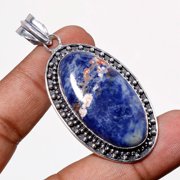 Sodalite Gemstone Handmade Ethnic Anniversary Gift Pendant Jewelry 2.3" SA 9599