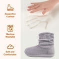 thumbnail image 5 of Homeier Ralph Women's Chenille Knit Boots Slippers Warm Plush Fleece Cosy Winter Booties Slipper Memory Foam House Shoes, 5 of 7