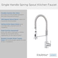 thumbnail image 4 of Parma 1H Pre-Rinse Spring Spout Kitchen Faucet 1.75gpm Chrome, 4 of 4