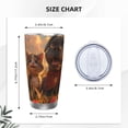 thumbnail image 4 of KLL Cat Dog Friendship Print 40oz Stainless Steel Insulated Car Cup with Spillproof Lid - Keep Your Drink Hot or Cold on the Go-Straw Two-piece Set, 4 of 8