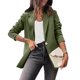 thumbnail image 2 of Gibobby Blazer para mujer chamarra casual para mujer de manga larga con frente abierto para trabajo oficina para el trabajo(Verde,M), 2 of 5