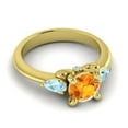 thumbnail image 3 of 2.50 Carat Wonderful Round Shape Citrine & Aquamarine Gemstone Bridal Ring for Women Solid 18K Yellow Gold Size 3.5 by Diamond-Capitals, 3 of 8