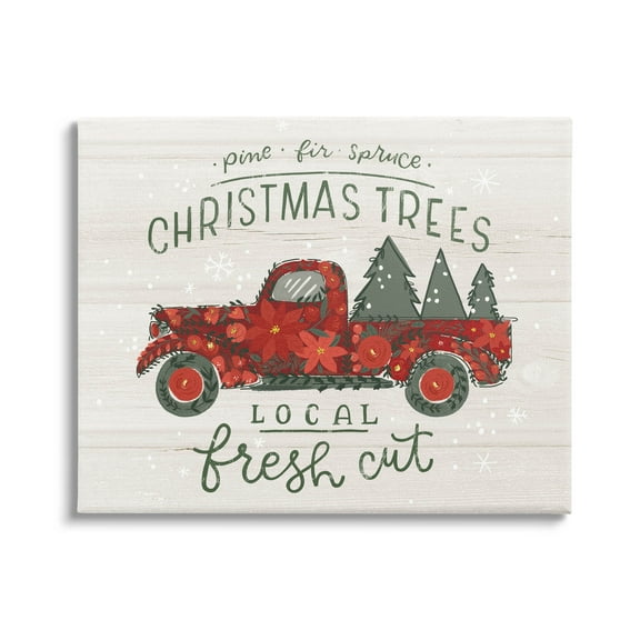 Stupell Industries Local Fresh Cut Christmas Trees Graphic Art Gallery Wrapped Canvas Print Wall Art, Design by Loni Harris