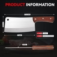 thumbnail image 2 of Kitory 7" Meat Cleaver, Heavy Duty Chinese Chef Knife, 2 of 6