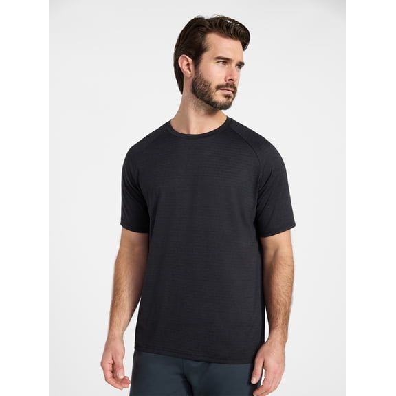 Athletic Works Men's Stripe Jersey Tee with Short Sleeves, Sizes S-3XL