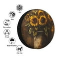 thumbnail image 4 of Naloa Rustic Sunflower Bouquet PVC Leather Spare Tire Wheel Cover Spare Tire Cover, for Car Truck SUV Camper Trailer Universal Fit(14-17in)-16 inch, 4 of 6