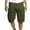 Olive Green, variant on WREESH Men's Cargo Shorts Casual Pure Color Outdoors Pocket Work Trouser Cargo Shorts Pant Outdoor Hiking Shorts Olive Green