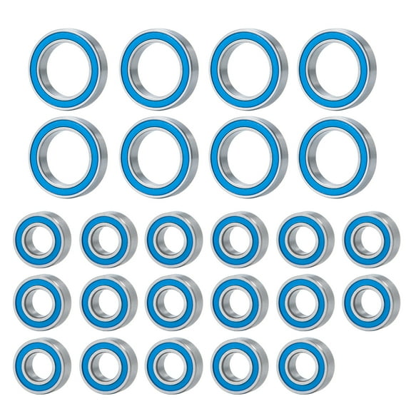 RCLIONS 25PCS/Set Bearings Kit 10x15x4mm 5x10x4mm for Redcat Gen7 Pro Sport Everest 10 RC Crawler Blue Bearing Parts