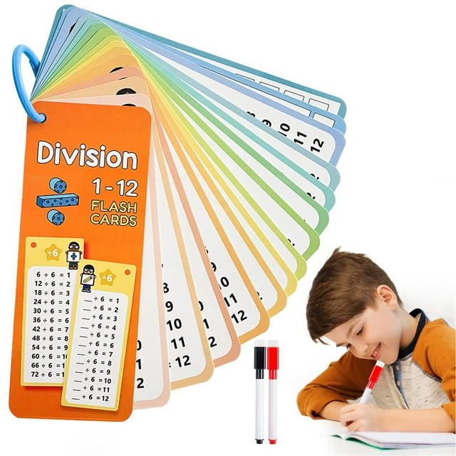 NAOJIE Division Flash Card & Intelligence Flash Card for 3-5 Years Old 2024 Latest Math Flash Card -Orange,Math Flash Cards,Math Flash Cards 1st Grade,Addition and Subtraction Flash Cards