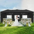 thumbnail image 5 of HOTEEL 10x30 Ez Up Pop Up Canopy Tent, Party Tents with One Push Central Button Air Vent, Instant Canopy Tent with Sidewalls & Reflective Strip, Black, 5 of 8