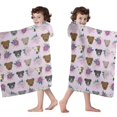 thumbnail image 4 of Cute Pitbull Terriers Dog and Flower Hooded Bath Towel，60"x35" for Ages 3 To 12 Kids, Quick Dry Lightweight Soft Microfiber Hood Beach Towel Cover Up for Kids, 4 of 7