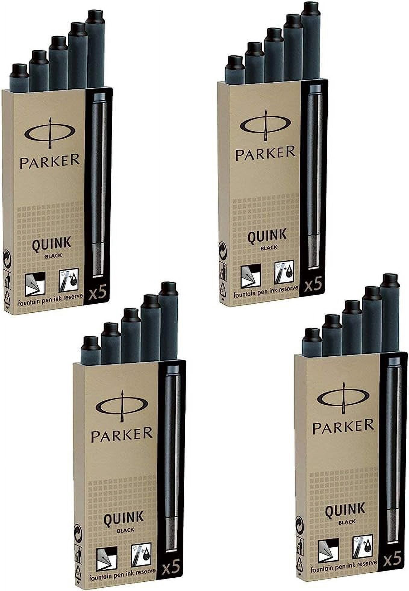 1950324 Parker Quink Ink Rollerball Ink Pen Refill, Medium, Blue, Pack of 6