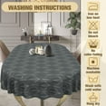 thumbnail image 5 of Geometrical Oval Tablecloth Farmhouse 54"x72" Waterproof Table Cloth Washable Fabric Table Cover for Indoor/Outdoor Home Kitchen Dinner Decor, 5 of 6