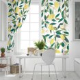 Blackout Room Darkening Curtains, Fruits Yellow Lemon Green Leaves