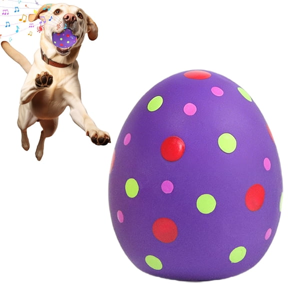 Premium Squeaky Teething Toys for Puppies Small Medium Breed | 2.4" Soft Bouncing Interactive Egg Shape Dog Play Balls