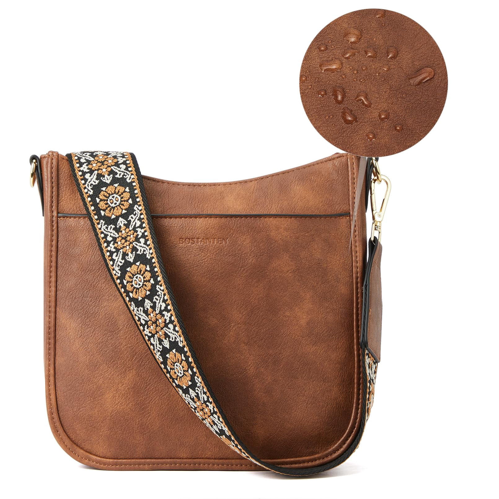 Crossbody Bags for Women Trendy Vegan Leather Hobo Purses Shoulder Handbags Wide Shoulder Strap