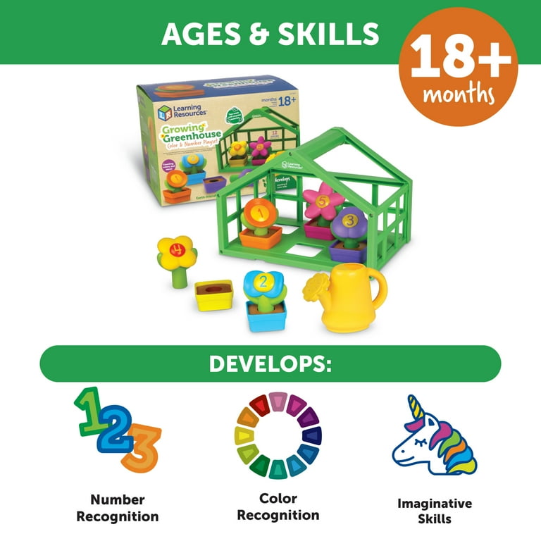 Learning Resources Growing Greenhouse Color & Number Playset, 12