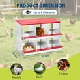 thumbnail image 2 of Lumiparty 6-Compartment Galvanized Steel Chicken Nesting Box with Rollaway Design, Red, 2 of 7