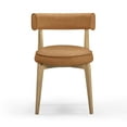 thumbnail image 3 of Nikita Saddle Brown Performance Vegan Leather Dining Chair, 3 of 6