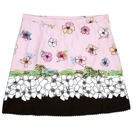 Women's Plus Floral Border Skirt