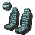 thumbnail image 3 of Uorisanigo Front Car Seat Covers 2pcs/Set Blue Nation Aztec High Back Bucket Seat Cover Stretchy Plush Auto Seats Covers Car Seats Protectors for Most Cars, Trucks, SUVs, Vans, 3 of 7