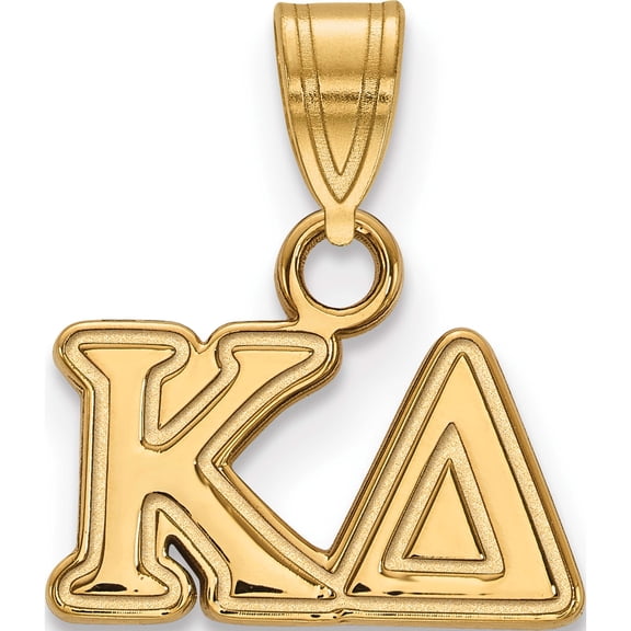 Ss/Gold Plated Sterling Silver With Gp Logoart Kappa Delta Small Pendant (13 X 12) Made In United States gp002kd