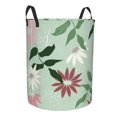 thumbnail image 4 of LNWH Laundry Basket, Seamless Floral Flowers Pattern Foldable Laundry Hamper with Handles Waterproof, Small Size, 4 of 8
