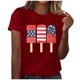 thumbnail image 1 of Blusa informal de manga corta con cuello redondo y estampado suelto de verano para mujer con estilo OAVQHLG3B Store  lin121212, 1 of 4