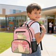 thumbnail image 3 of KUIFORTI Mushroom Frog Toddler Backpack Girls Kids School Bag with Multiple Storage Pockets Adjustable Straps 13.5 Inch for Preschool Kindergarten School Supplies, 3 of 7