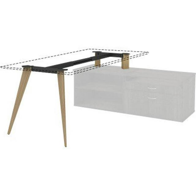 Lorell LLR16224 Relevance Wood Frame for 30 in. L-Shape Desk, Natural
