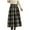 Black, variant on Ndbuld Stretchy Waist Bohemian Cotton Casual Half Skirt Women's Thick Woolen Elastic Waistband Plaid Skirt Retro A-line Skirt Gift for Girls,Red