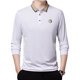 thumbnail image 1 of Camisa Polo De Color Sólido Manga Larga Hombres Moda Coreana, 1 of 6