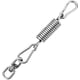 thumbnail image 1 of Gancho de techo, resorte de acero Capacidad de 250 KG Gancho de montaje en pared de techo resistente Acero inoxidable 304 con dos mosquetones para silla colgante Hamaca colgante Xemadio YQ-1633, 1 of 7