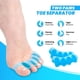 thumbnail image 4 of Separadores de dedos, separador de dedos Hallux Valgus, espaciador de dedos, silicona de gel suave, para mujeres y hombres, alivio instantáneo del dolor, espaciadores de dedos azul Rojo Verde, 4 of 5