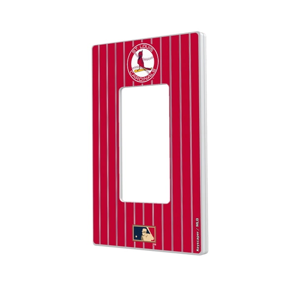 St. Louis Cardinals 1966-1997 Cooperstown Pinstripe Single Rocker Light Switch Plate