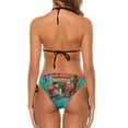 thumbnail image 3 of Gorillaz Members Women Bikini Set Sexy Two Pieces Halter String Swimsuit Triangle Briefs Tie Side Bottom, 3 of 7