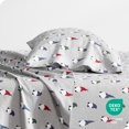 thumbnail image 3 of Luxury 100% Cotton Flannel Twin Sheet Set, Deep Pocket, 3-Piece, Gnomes, 3 of 5