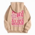 thumbnail image 4 of Towmus Women's Graphic Hoodies Oversized Fall Winter Fleece Letter Flower Print Sweatshirt Women's Casual Long Sleeve Pullover, 4 of 7