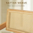 thumbnail image 2 of Kithkasa Rattan Dining Chairs for Dining Room, Solid Wood Finish with Armrest, Set of 2, Light Walnut, 2 of 8