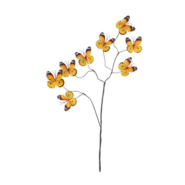 Ramas artificiales con mariposas para la decoración del hogar, la oficina y bodas. Estilo C