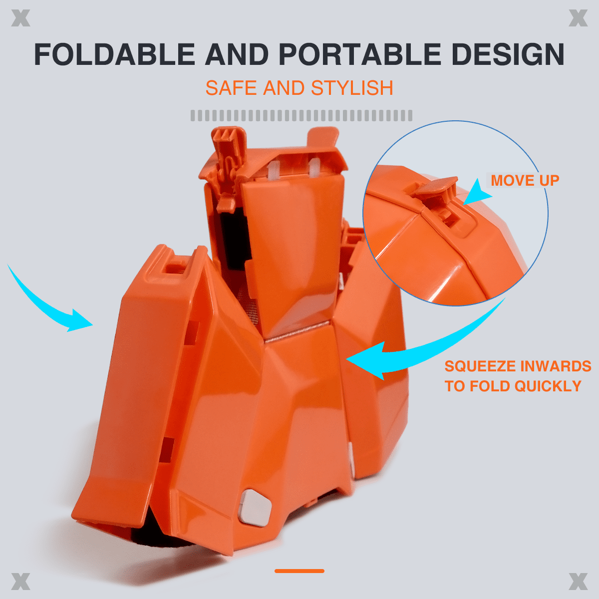 Foldable Safety Hardhat Helmet Outdoors Collapsible Helmet Perfect Construction Hard Hats Safety Cap One Size for Offices Earthquake Public Facilities of Disaster (Orange)