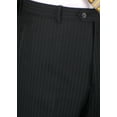 thumbnail image 7 of Mens Side Vent 2-piece Black Stripe Cotton Classic Fit Suit, 7 of 7