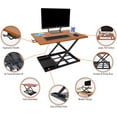 thumbnail image 5 of Stand Steady X- Pro, Ergonomic Adjustable Height Standing Desk Converter for Home or Office, Easy Lift Sit to Stand Laptop Desk Riser for Laptop and Computer Monitor (Cherry, 28in x 20in), 5 of 7