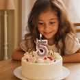 thumbnail image 7 of Btomtd Birthday Crown Number Candle 3 Inch Cake Topper Candles for Milestone Party Supplies Celebration Table Decor, 5, 7 of 7
