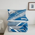 thumbnail image 5 of Erosebridal Sports Football Bedding Comforter Sets White and Sky Blue Rugby Helmet Bedding Queen, American Football City Themed Comforter Set Retro 3D Ball Game Quilt with 2 Pillowcases(Detroit), 5 of 6