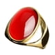 thumbnail image 1 of Anillo de acero inoxidable con piedra artificial ojo de gato Anillo de acero titanio, 1 of 3