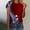 Multicolor 2, variant on BRGZLK Womens 4Th Of July T-Shirts Trendy Independence Day Flag Print Tee Loose Round Neck Short Sleeves Novelty Holiday Shirt Multicolor L