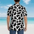 thumbnail image 6 of JUNZAN Cow Print Black White Pattern Hawaiian Shirt for Men,Summer Beach Casual Short Sleeve Button Down Shirts-3X-Large, 6 of 9